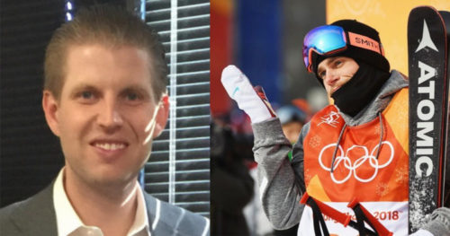 Eric Trump is not pleased with Gus Kenworthy for asking what his sister Ivanka was doing in South Korea Gus Kenworthy Eric Trump