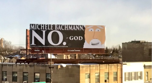 Michele Bachmann God billboard