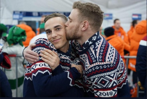 Gay Olympians Adam Rippon and Gus Kenworthy share a sweet moment together in South Korea Kenworthy Rippon