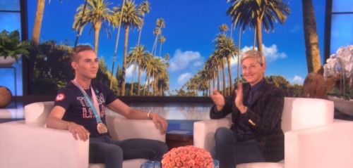 Adam Rippon with Ellen DeGeneres Adam Rippon Ellen