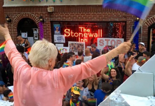Lorna Luft at the New York City Pride parade Lorna Luft