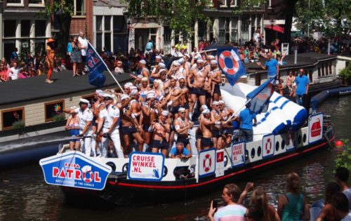 The 2017 canal parade at Amsterdam Pride.