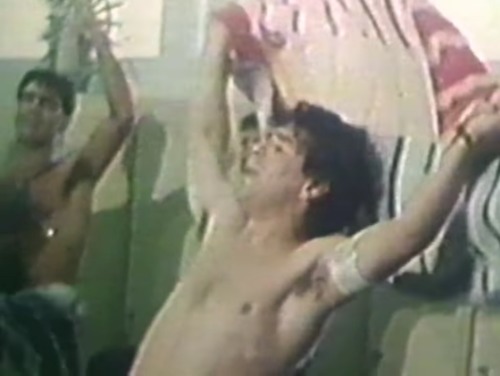 A shot of Argentine soccer legend Diego Maradona in the locker room was used in the ad.