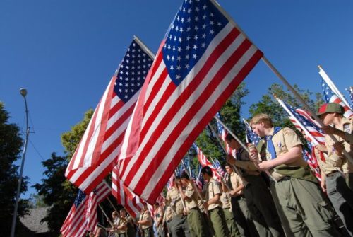 The Boy Scouts are one of many groups that has marched in the parade in the past, as seen in this 2010 photo. freedom-festival-parade-bsa