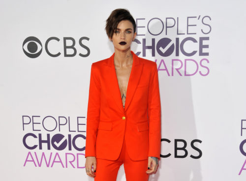 Ruby Rose at the 2017 People's Choice Awards. Tinseltown