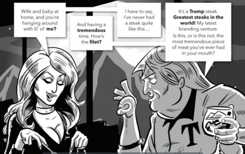 An inside panel from “Political Power: Stormy Daniels”