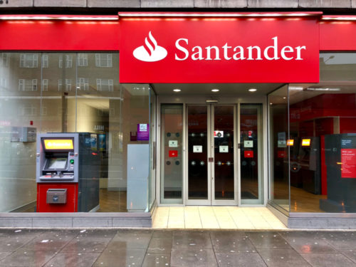 Santander bank on Finchley Road, Swiss Cottage, North London, UK