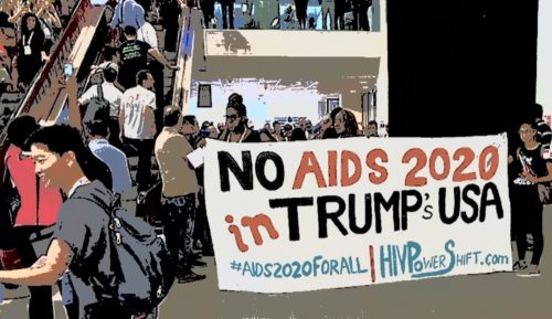 Protesters want AIDS2020 moved out of the United States to protest the Trump administration's harmful policies. Protesters want AIDS2020 moved out of the United States to protest the Trump administration's harmful policies.