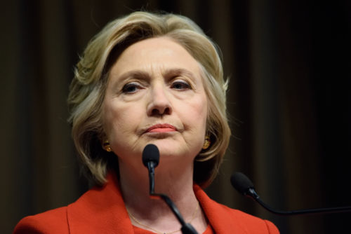 NEW YORK, USA - APRIL 13, 2016: Presidential candidate Hillary Clinton speaks at the National Action Network convention on their 25th year anniversary. NEW YORK, USA - APRIL 13, 2016: Presidential candidate Hillary Clinton speaks at the National Action Network convention on their 25th year anniversary.
