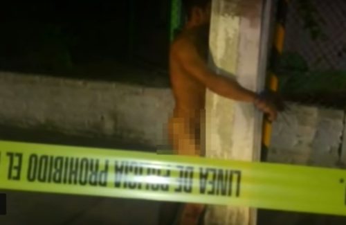 Someone is tying naked beaten men to lamp poles in Puerto Vallarta. Someone is tying naked beaten men to lamp poles in Puerto Vallarta.