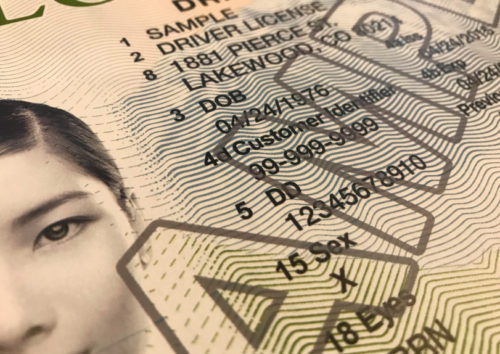 A close up of a sample Colorado drivers license with an "x" as the gender identifier. A close up of a sample Colorado drivers license with an "x" as the gender identifier.