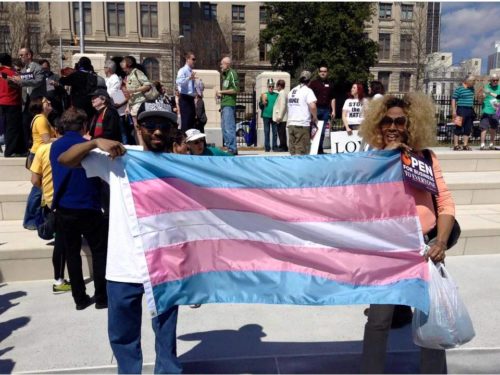 Transgender activists protest so-called "religious freedom" laws meant to discriminate against LGBTQ people. Transgender activists protest so-called "religious freedom" laws meant to discriminate against LGBTQ people.