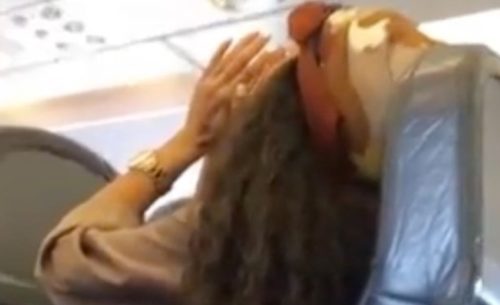 An unidentified woman berated a fellow passenger with homophobic slurs on a flight into the Los Angeles airport. An unidentified woman berated a fellow passenger with homophobic slurs on a flight into the Los Angeles airport.