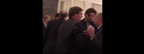 Tucker Carlson verbally assaulting a gay Latino immigrant. Tucker Carlson verbally assaulting a gay Latino immigrant.