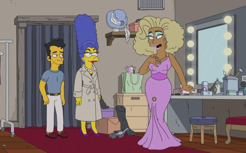 Image from The Simpsons' drag episode