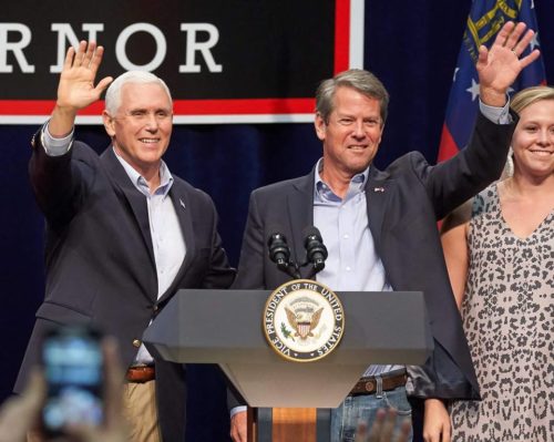 Brian Kemp and Mike Pence