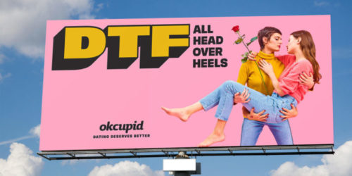 OKCupid ad with lesbians