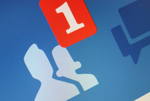 A Facebook notification