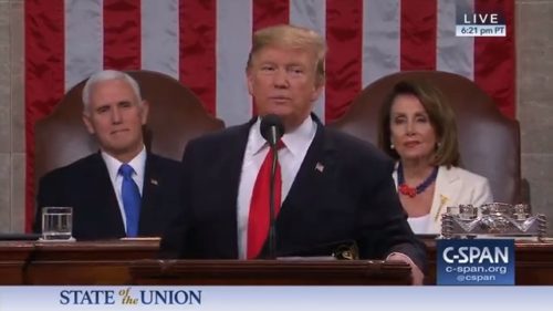 President Trump delivering the 2019 State of the Union Address