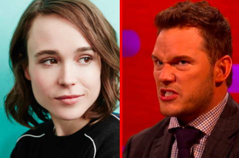 Actors Ellen Page and Chris Pratt Actors Ellen Page and Chris Pratt