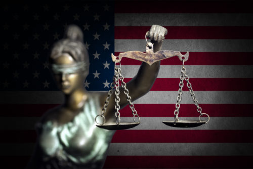 U.S. Supreme Court, Lady Justice, blindfolded with scales