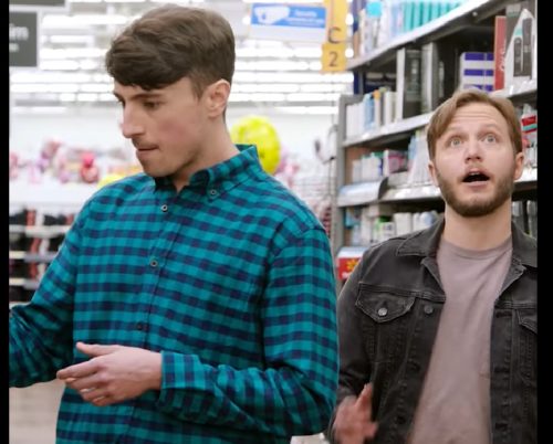 A scene with Pat and Andy at Walmart.