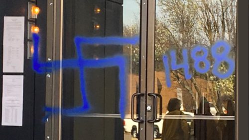Oklahoma City Vandalism, Anti-Semitic, Nazis, swastikas