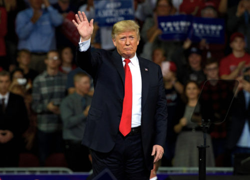 October 6, 2018 President Donald Trump at MAGA rally in support of Kansas Secretary of State Kris Kobach October 6, 2018 President Donald Trump at MAGA rally in support of Kansas Secretary of State Kris Kobach