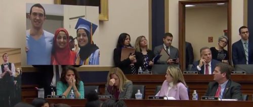 Members of the House Judiciary Committee break down in tears during Dr. Mohammad Abu-Salha's testimony about the murder of his family Members of the House Judiciary Committee break down in tears during Dr. Mohammad Abu-Salha's testimony about the murder of his family