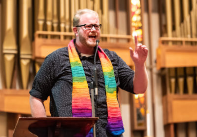 MARCH 5, 2019: Openly gay Elk Grove pastor Matt Pearson speaks about his experiences at the recent United Methodist Conference, where the anti-gay Traditional Plan was passed.