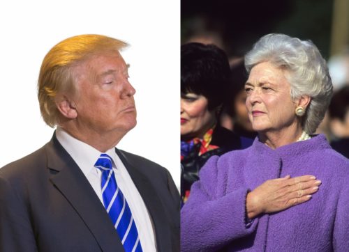 President Donald Trump and former First Lady Barbara Bush President Donald Trump and former First Lady Barbara Bush