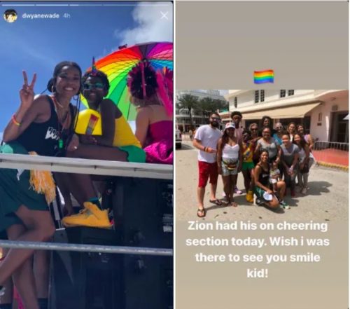 dwyane wade, zion wade, miami beach gay pride