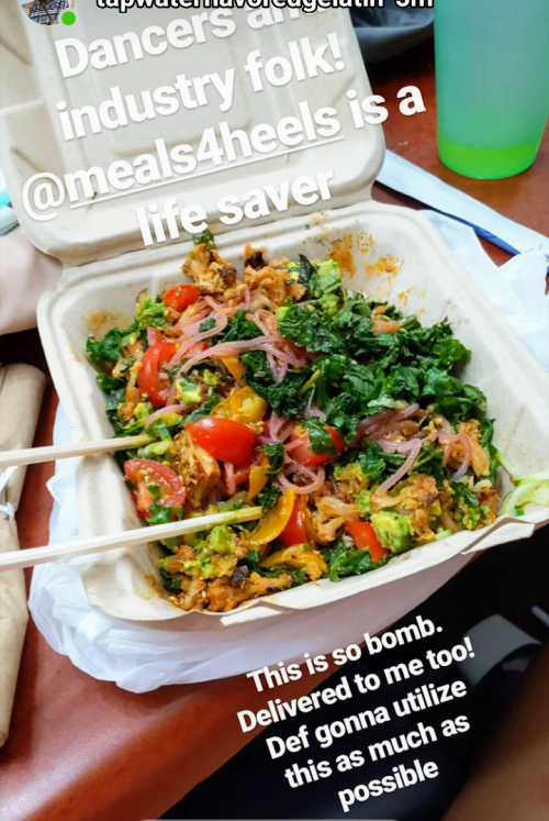 A happy customer shares the Meals 4 Heels love on Instagram