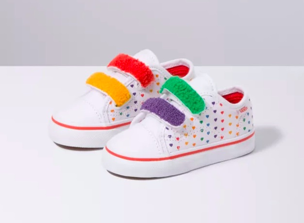 Van has just released new sneakers that proudly declare "I ♥ BOYS, I ♥ GIRLS" and others with rainbow