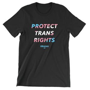 A stand alone sample image for shop.mikebloomberg.com;s "Protect Trans Rights" shirt.