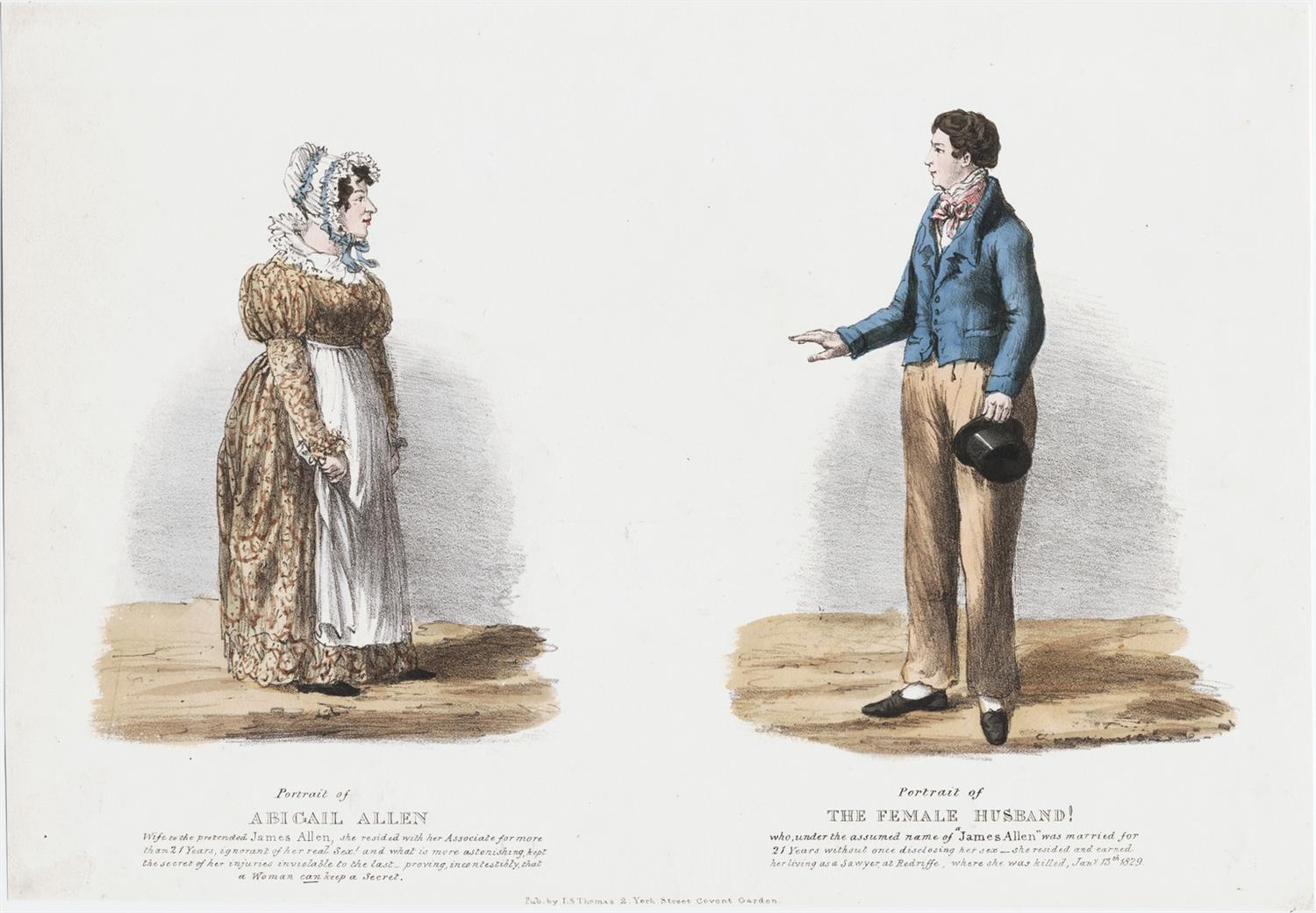 An image of Abigail and James Allen circa 1829