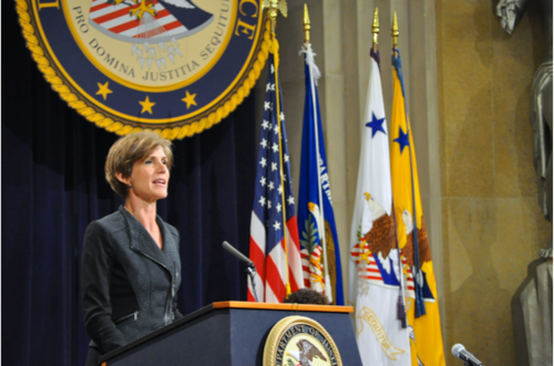 Former acting Attorney General Sally Yates