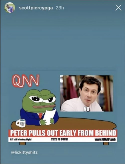 The Buttigieg/Pepe the Frog meme