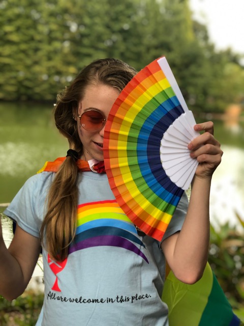 Amanda Skinner's daughter at Atlanta Pride 2019.