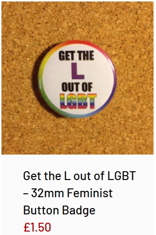 Transphobic merchandise from the wild womyn workshop