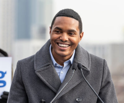 Congressman Ritchie Torres endorses Andrew Yang for his candidacy for Mayor of New York City on Jan. 14, 2021