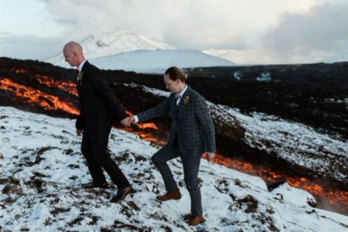 Jónsi and Sumarliði's volcanic wedding