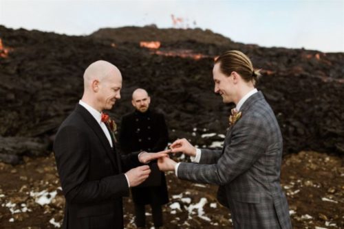 Jónsi and Sumarliði's volcanic wedding