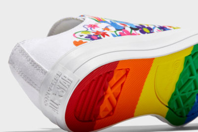 Detail of the Converse Pride Chuck Taylor All-Star low rise sneakers