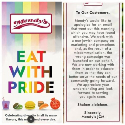 Mendy's accidental Pride promotion