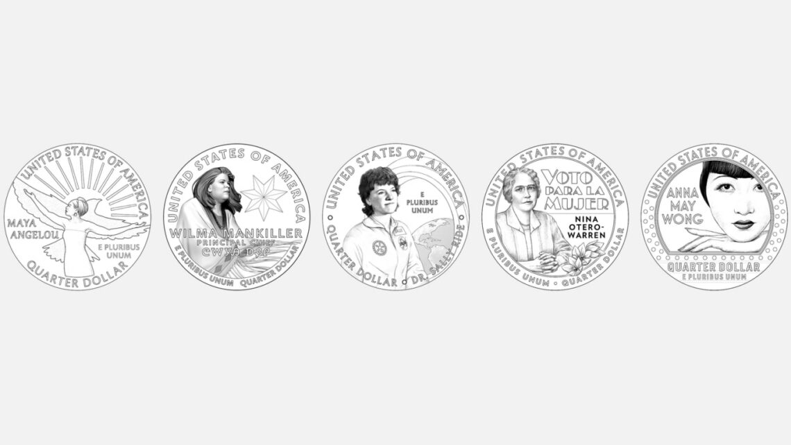 The first five women honored as part of the "American Women Quarters Program."