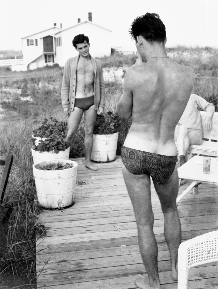 Young Man Posing for Polaroid, 1959