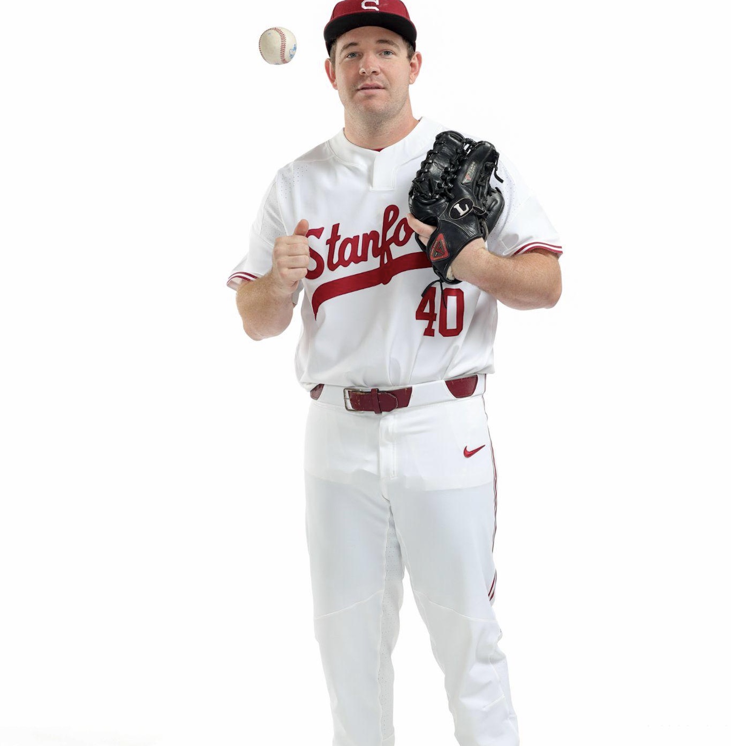 Joey Starling posing for a Stanford Cardinal publicity shot in 2017. Photo: Bob Drebin