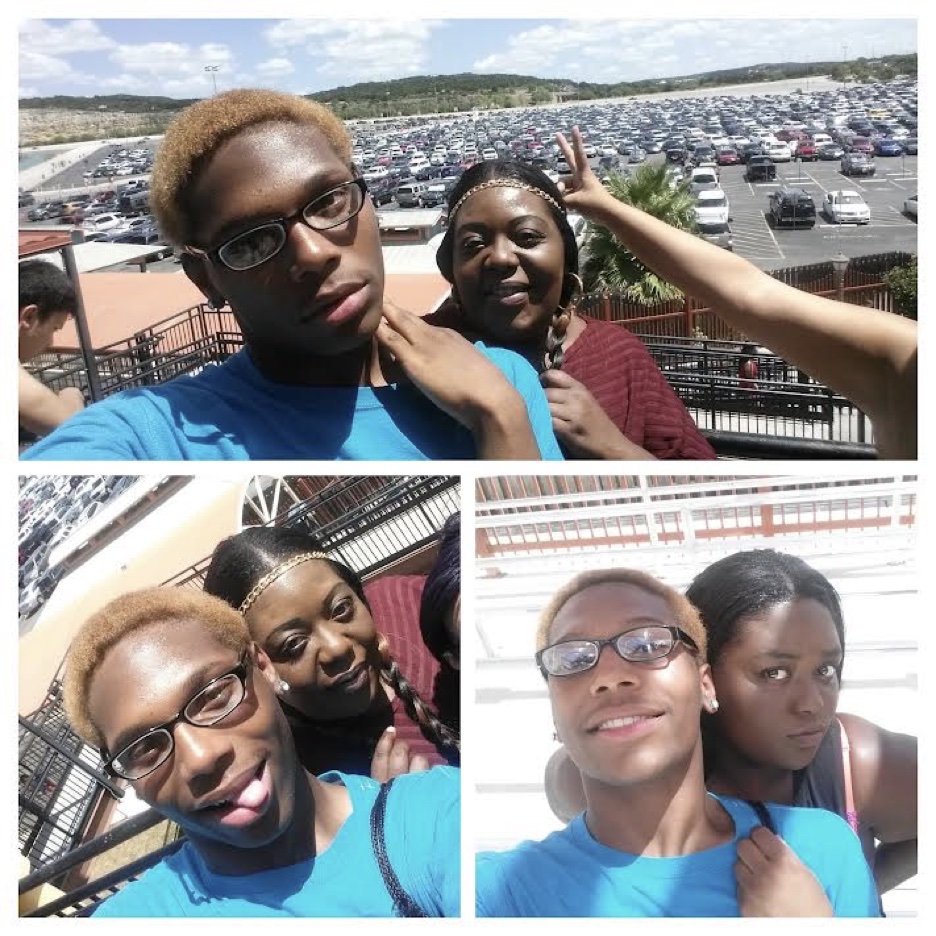 Jylon Collins during a recent trip with his sister, Curtassia Jones, to Six Flags Fiesta Texas. “I honestly did not think I’d ever be able to make it this far,” he said.