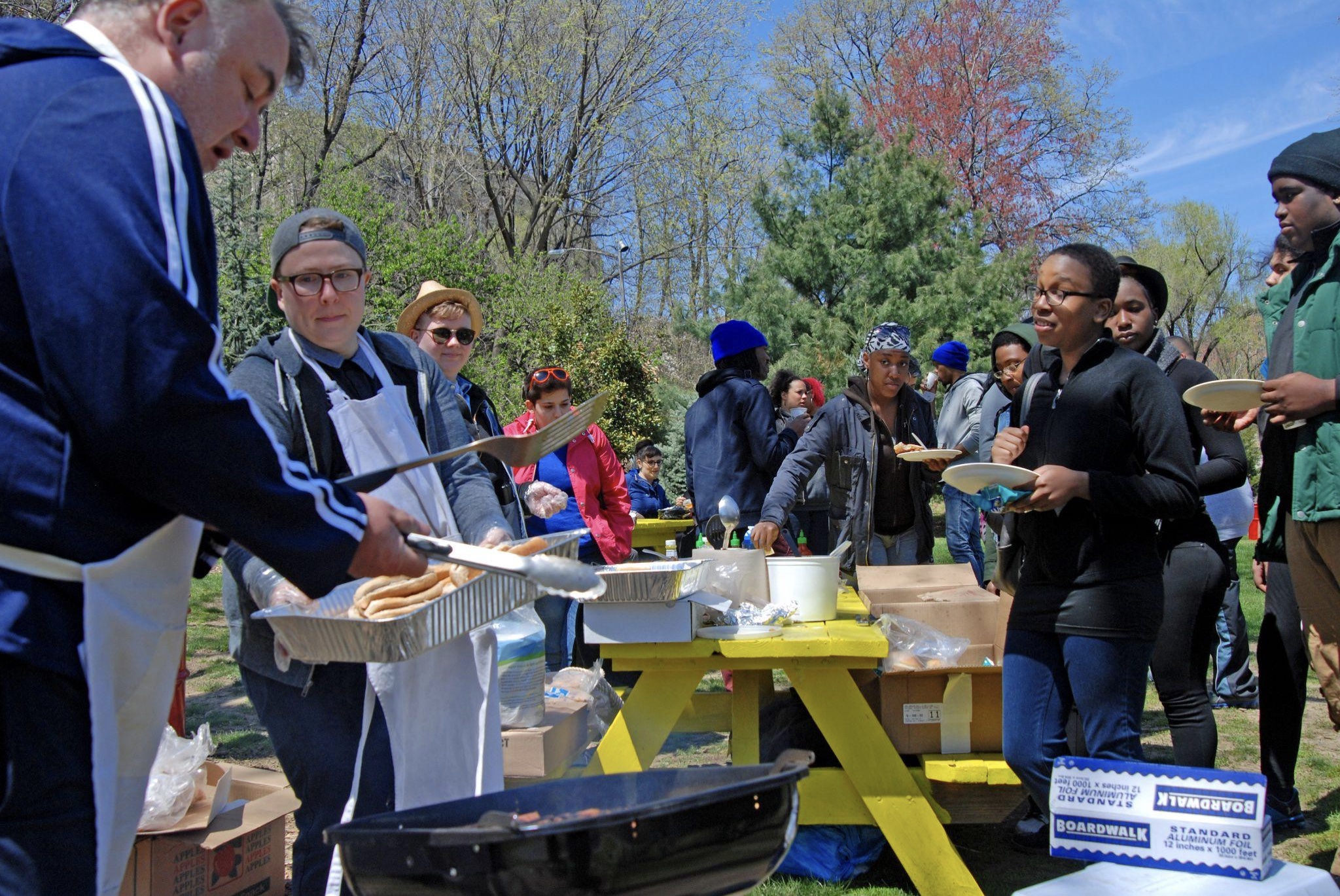 Ali Forney Center clients and staff at a fall barbecue. Photo courtesy of AFC.